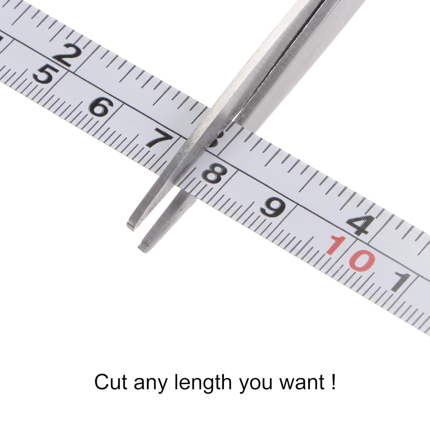HARFINGTON Self Adhesive Tape Measure 160 inch/4M Double Scale Left to Right Reading Sticky Measuring Tape Steel Workbench Ruler, White