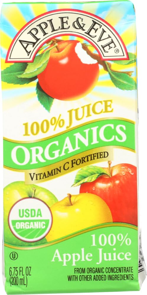 Apple and Eve Organic Apple Juice, 200 Milliliter - 27 per case.