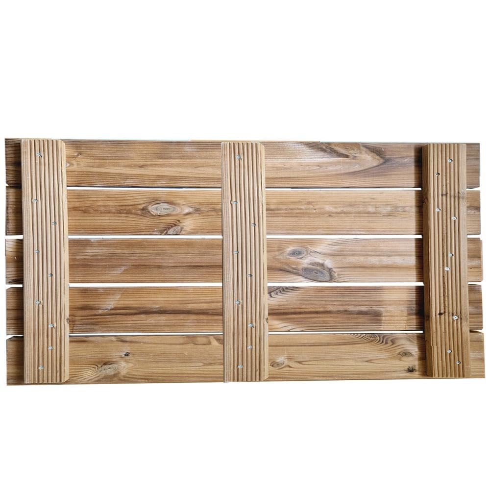 SUNWOOD Plataforma de ducha 100 x 60 cm de madera Thermo-Wood interior/exterior, con patas antideslizantes