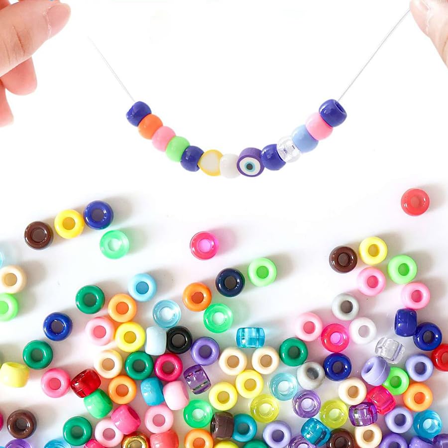 Juego de cuentas coloridas para manualidades y creación de pulseras con letras 5
