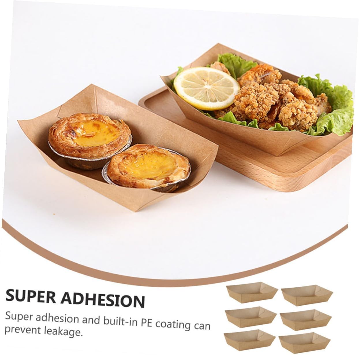 100pcs Kraft Paper Oil Proof Food Boxes, Disposable Fried Snack Containers for Takeout, French Fries and Fried Chicken Holders, Grease-resistant Food Packaging for Catering