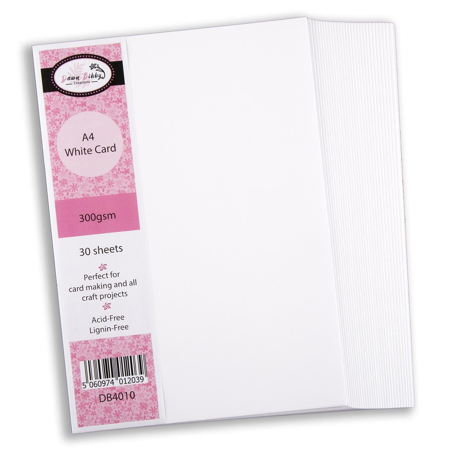 Dawn Bibby Creations White Dawn Bibby A4 300Gsm Card