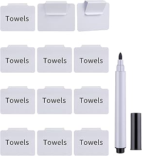 12 STK Etikettenhalter Set, Abeillo PVC Korb Etiketten und Whiteboard Stift Set