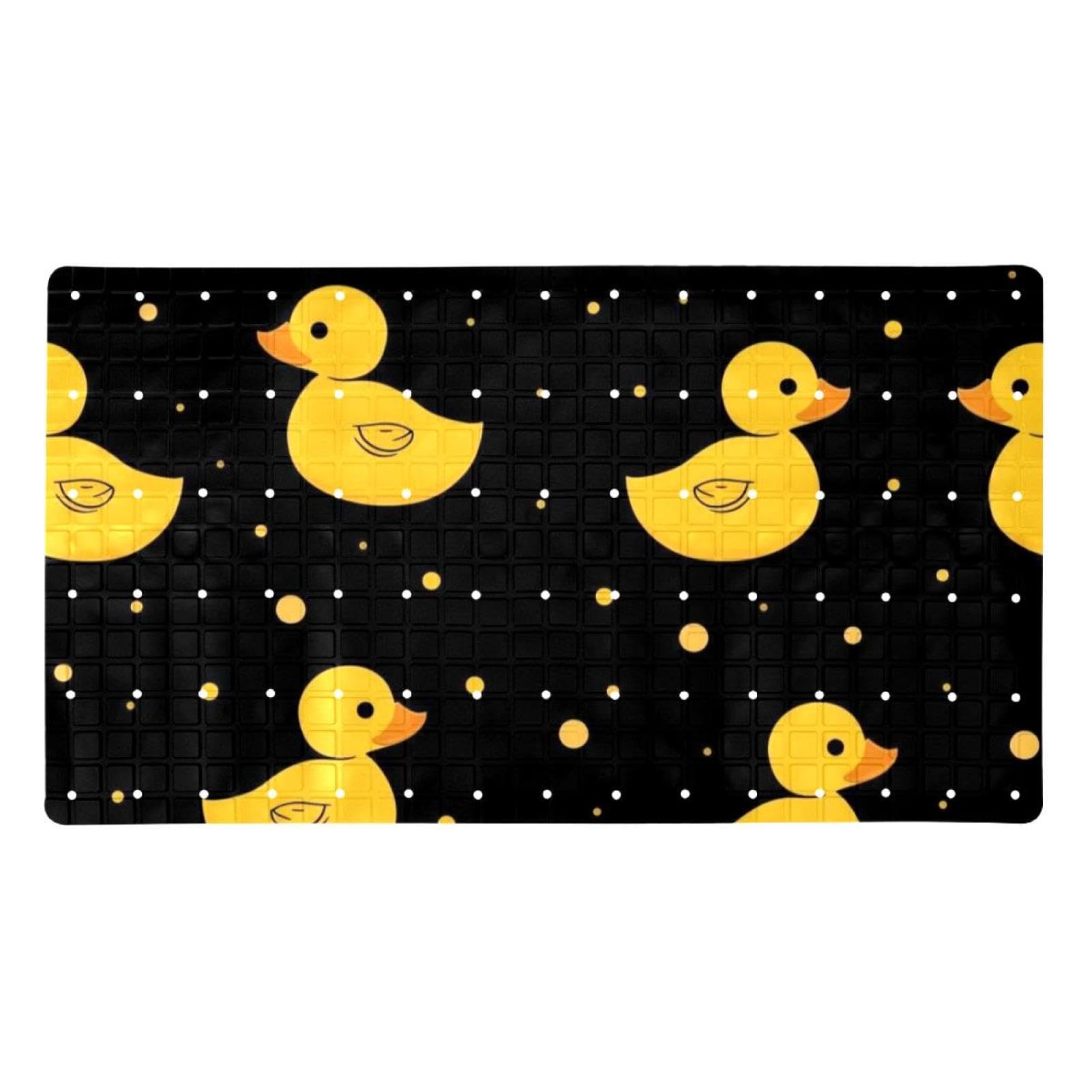 Tapis douche Fun Little Ducks antidérapant extra long pour éviter les chutes dans la salle de bain