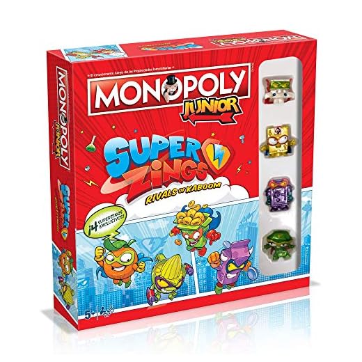 Winning Moves, Monopoly Junior SuperThings, Juego de mesa, Versión en español, de 2 a 4 jugadores.