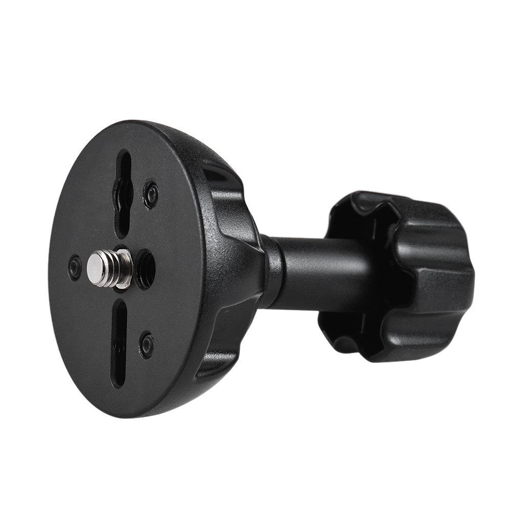 Adaptador de cuenco medio a plano de 75 mm con tornillos de 1/4 y 3/8 pulgadas para trípode de cámara DSLR