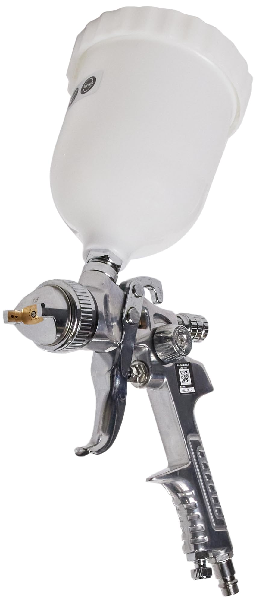 Original Einhell Farbspritzpistole Profi mit Fließbecher (Kompressor-Zubehör, 600 ml Fließbecher, Luftmengenregler, Farbmengenregler, Punkt-/Breitstrahlregler)
