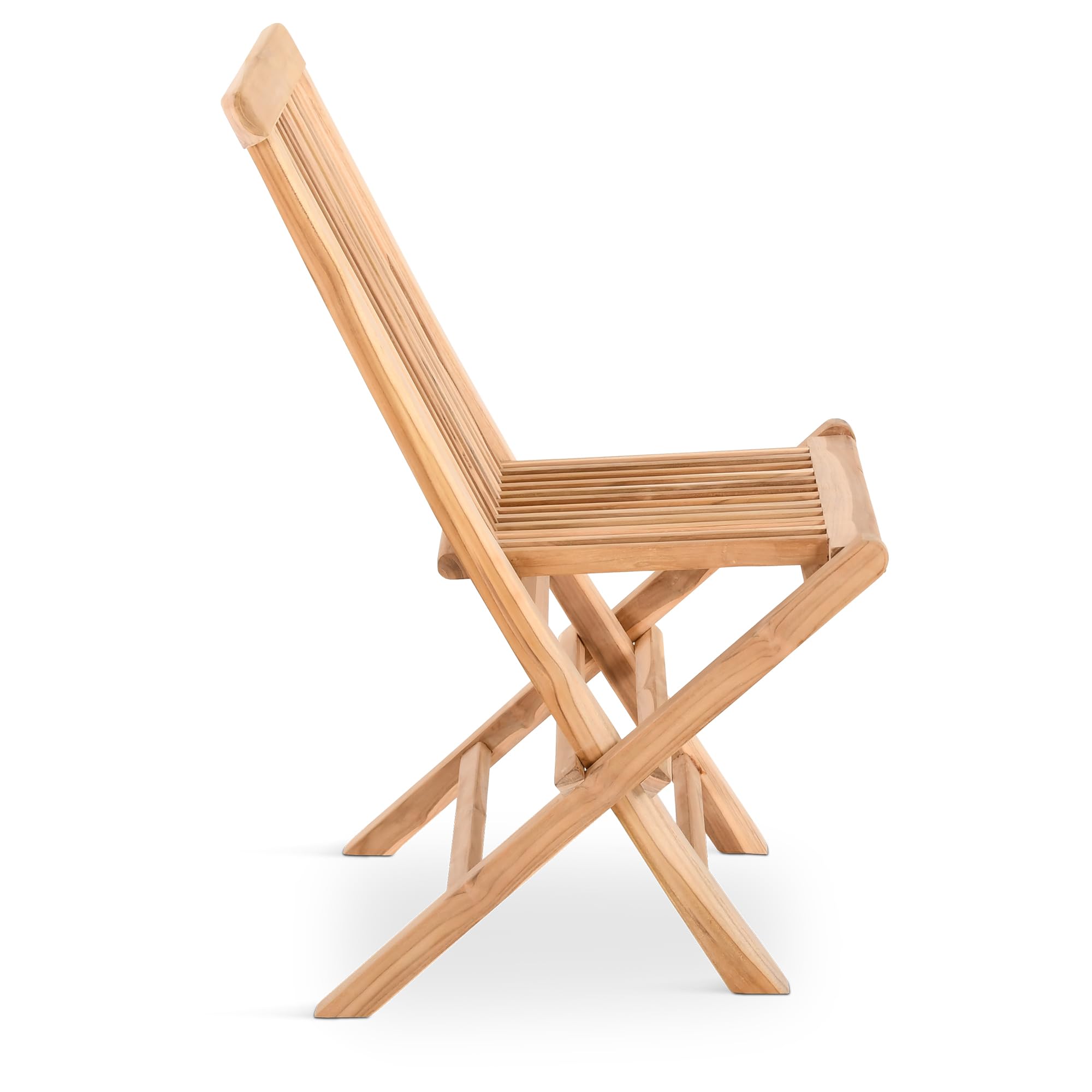 Raburg Anja Gartenstuhl, 2er-Set, Teakholz, klappbar, Natur, Outdoor | wetterfest, pflegeleicht, für Garten, Balkon und Terrasse