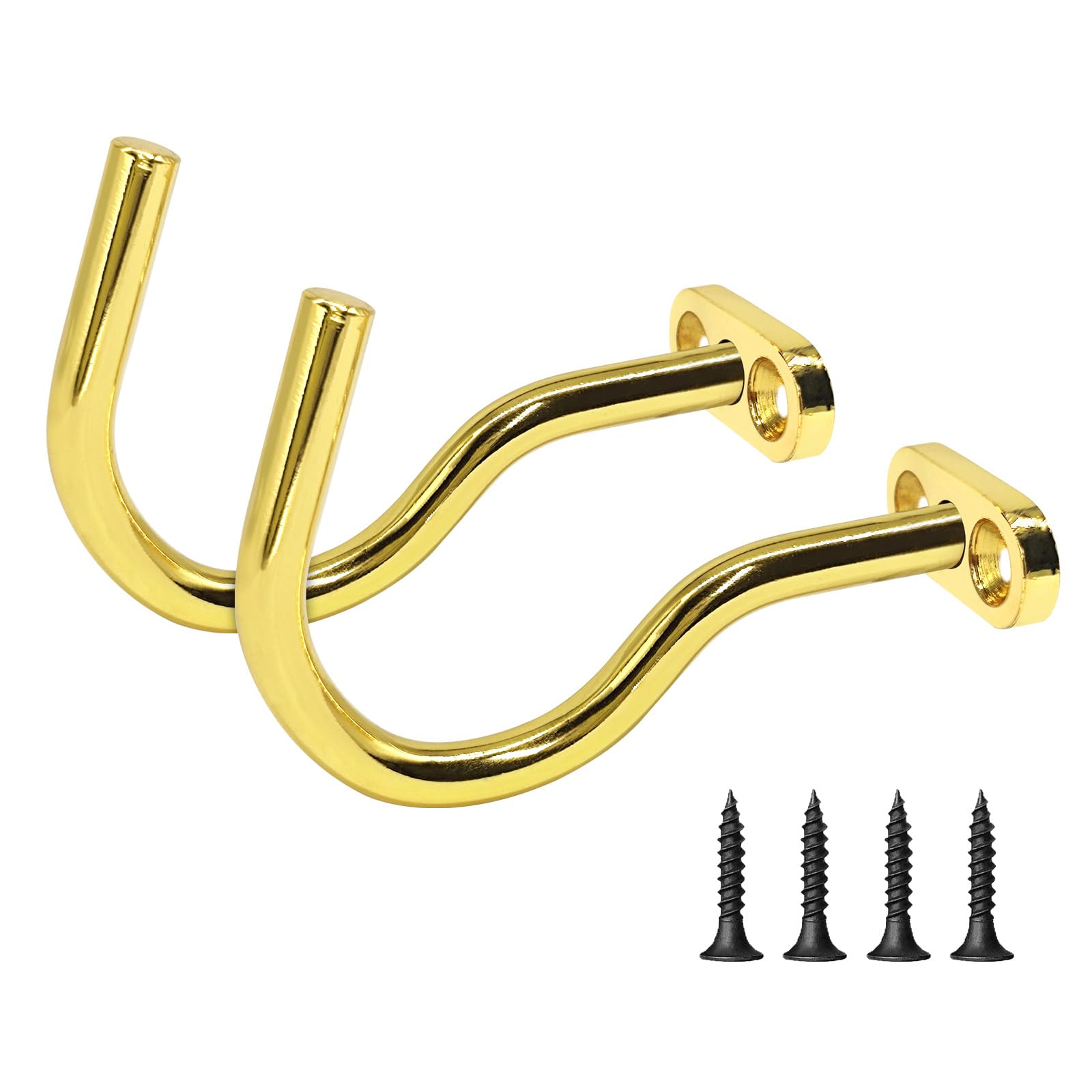 MoyanSuper 2pcs Billiards Bridge Hook with 4 Mounting Screws, Pool Ball Rack Hook for Pool Table Accessories Storage, Great for Pool Cues Bridge Sticks, Pool Ball Triangle Rack and More