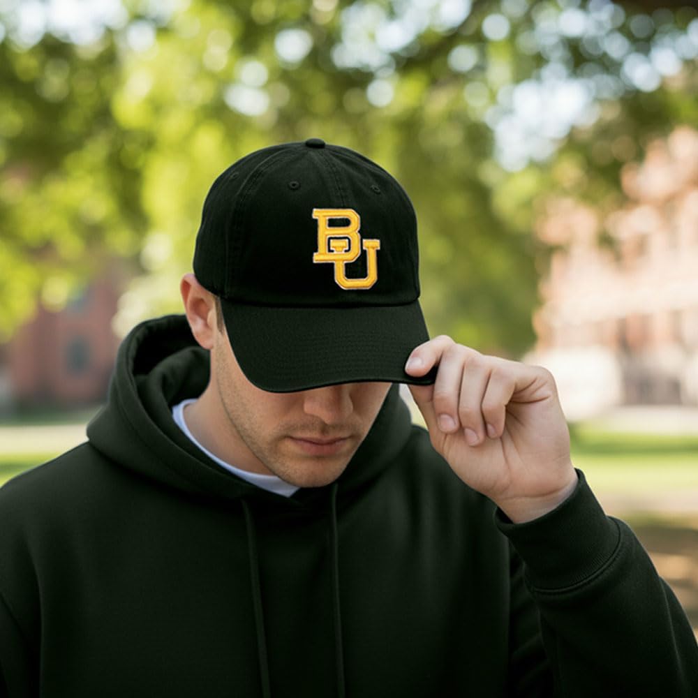 Desert Cactus Baylor University Baseball Hat Bears Brimmed Embroidered Hats Cap Adjustable Cloth Strap Adult (Style A) Green