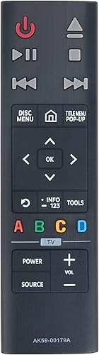 AK59-00179A - Mando a distancia reemplazado compatible con reproductor de DVD Blu-Ray Samsung 4K UBD-K8500 UBD-K8500/ZA UBD-KM85C UBDK8500