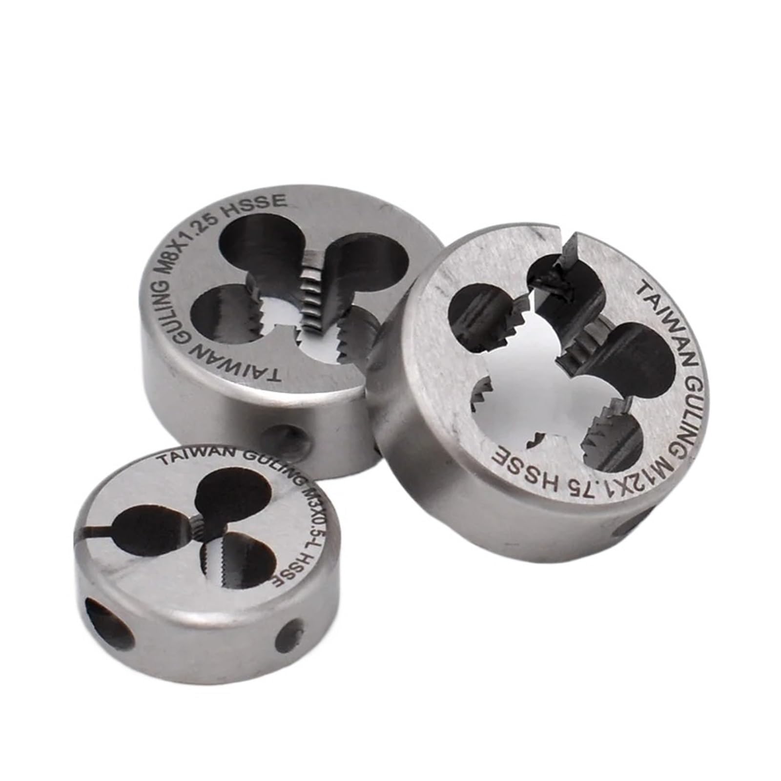 Matriz de roscado redonda, Paquete de 2 matrices rosca métrica redonda M11 M12 paso 0,5 a mm(M12x1.25)