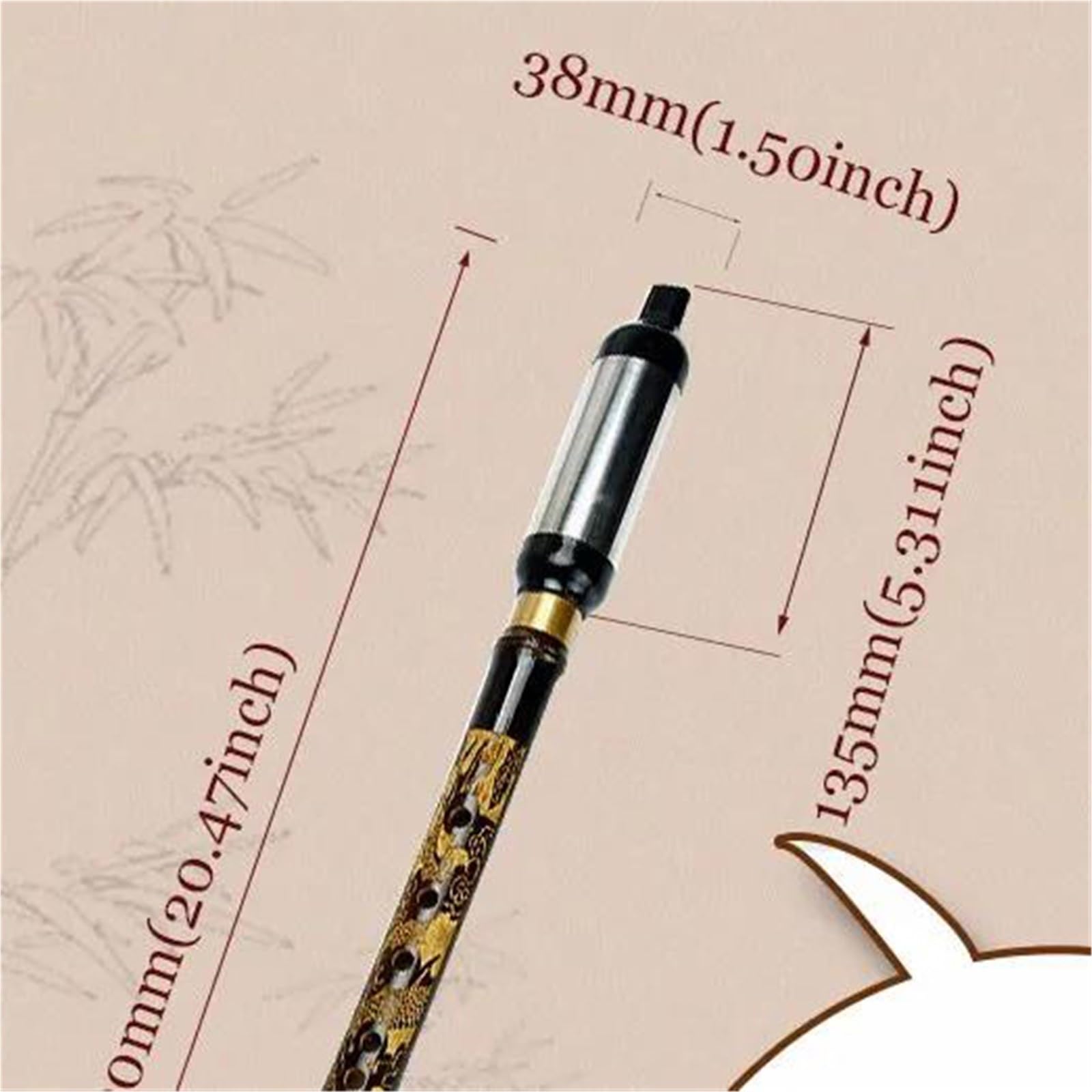 Flauto Di Bambù Professionale Bawu Con Custodia In Pelle Accordatore Elettrico Strumento A Fiato Flauto Di Bambù Principiante(F Key)