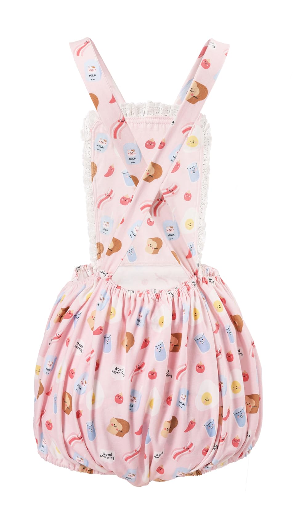 CutiePlusU Baumwolle Knopf-Schritt Damen-Overalls Bodysuit Pyjamas - Vollflächig bedruckter Strampler