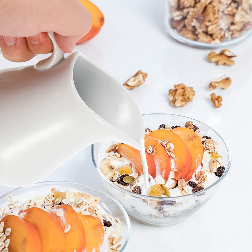 DOITOOL Taza De Leche De Cerámica Taza De Espumador De Leche Jarras De Salsa Dispensador De Jarabe Jarra De Crema De Cerámica Vertedor De Leche De Vaca Salsera Café Fuerte Clásico