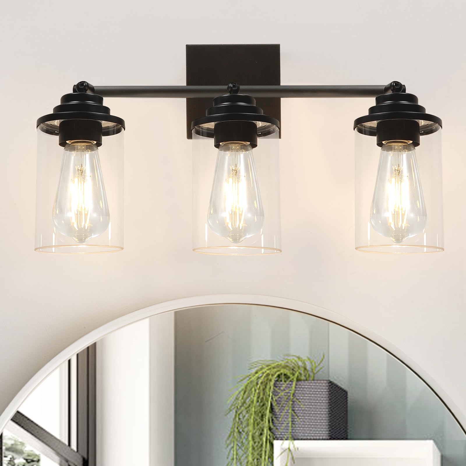 SEEBLEN 3-Light Track Lighting Fixtures Ceiling Spot Light,Black