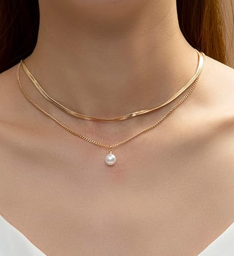 Miniatura 2 de TOSGMY Collar de espiga para mujer, delicado collar de oro de 14 quilates, cadena de oro de 14 quilates, collar de cruz simple, collar de cruz