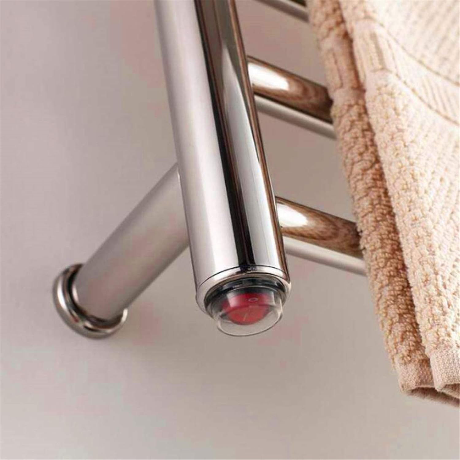 Towel Rack, Electric Towel Rack Wall-Mounted Stainless Steel Curved Luxurious Electric Towel Rack Ip56 Waterproof Home Bathroom Accessories Interesting