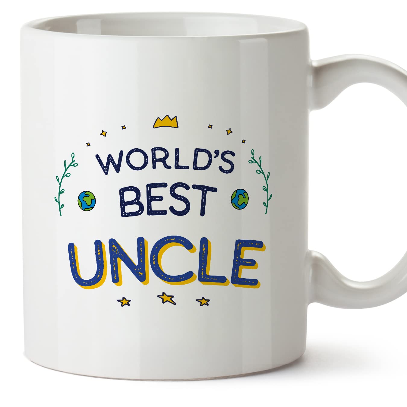 MUGFFINS Uncle Mug - in English - World's Best - Funny Gift - Ceramic 11oz Mug