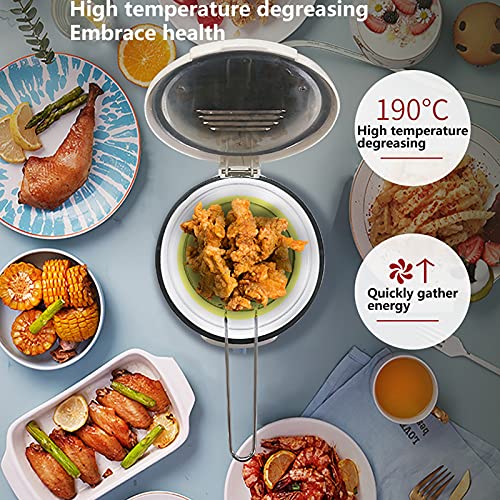 0.9L Electric Deep Fryer Home Deep Fat Fryer with Temperature Control Removable Oil Basket Non-Stick Oil Tank, Easy Clean 600 W,Pink - Image 6