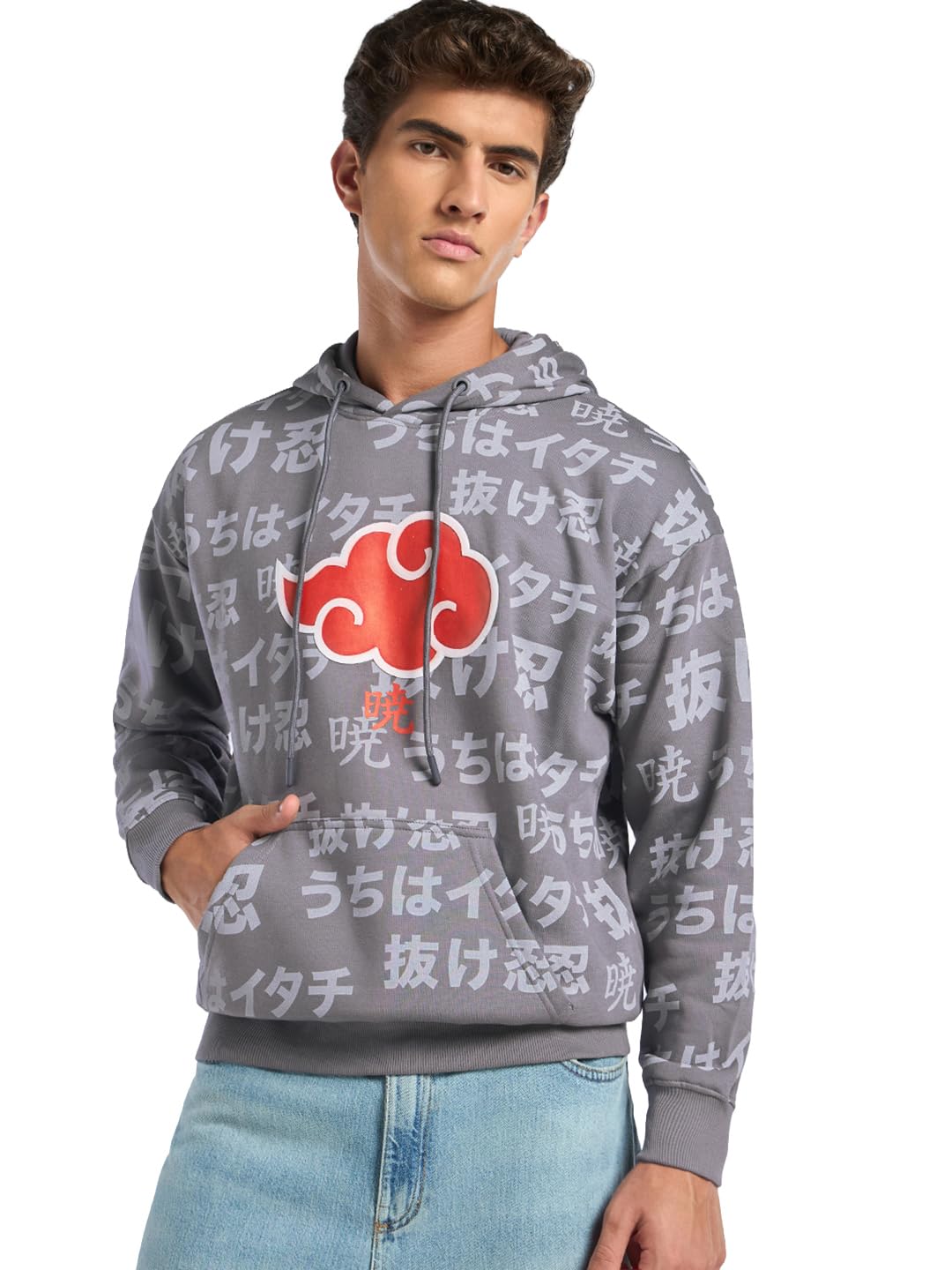 bewakoof X Naruto Naruto Men's Fleece Oversized Fit Hoodies Heavy Duty® 1.0 | Hoodie for Men Winter Wear-picture-33