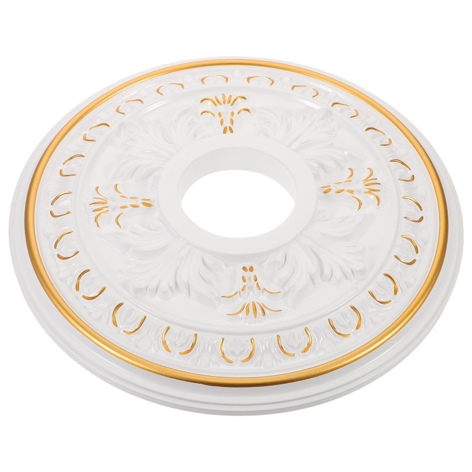 Rosace de plafond ronde blanche 396 cm médaillon de recouvrement luminaire 11 cm