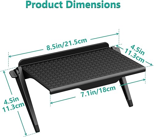 Miniatura 11 de WALI Estante superior de TV de 2 piezas, estante superior ajustable de 12 pulgadas para monitor con capacidad para hasta 13.2 libras, estante de
