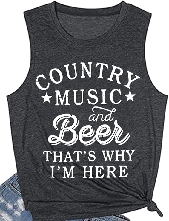 Colorful Bling Country Music Tank Tops: Cowgirl Vacation Outfits