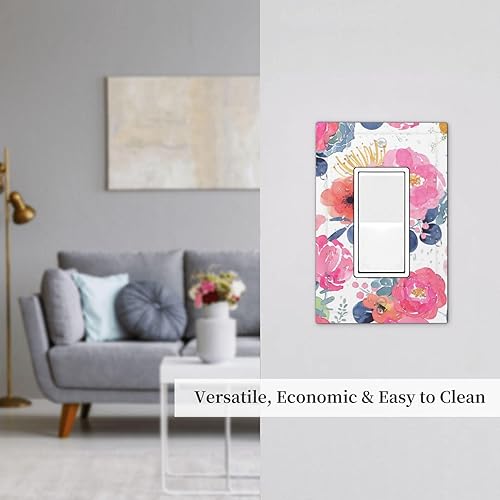 Vista 554 de Cubiertas decorativas de salida de estrella de mar playera, tablero de madera azul de concha de mar de 1 banda, decoración individual GFCI, placa