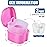 KISEER 2 Pack Colors Denture Bath Case Cup Box Holder Storage Soak Container with Strainer Basket for Travel Cleaning (White and Pink)