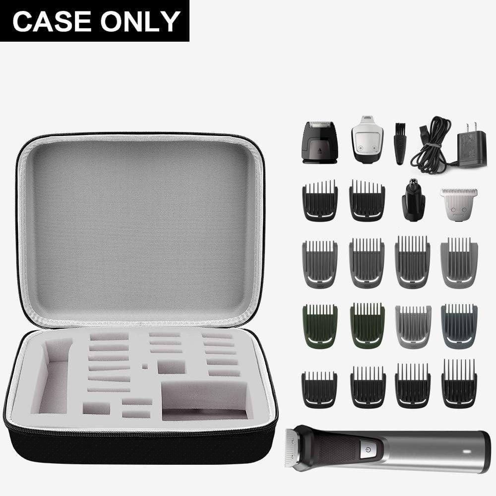 Case Compatible with Philips for Norelco Multigroom Series 7000 5000 Men's Grooming Kit with Trimmer MG7750/49 MG7910/49 MG9510/60. Storage Holder for Attachment Trimmers (Box Only) -Grey Inner - Image 2