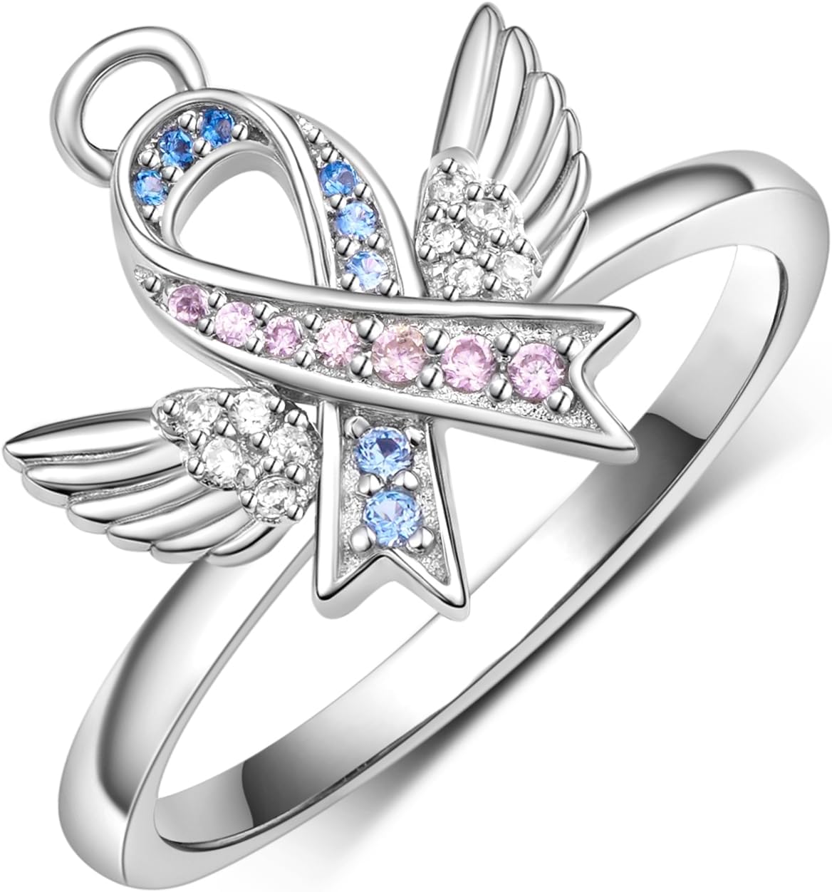 Miscarriage Rings 925 Sterling Silver Miscarriage Gifts Angel Wings Ring Miscarriage Jewelry Gifts for Women