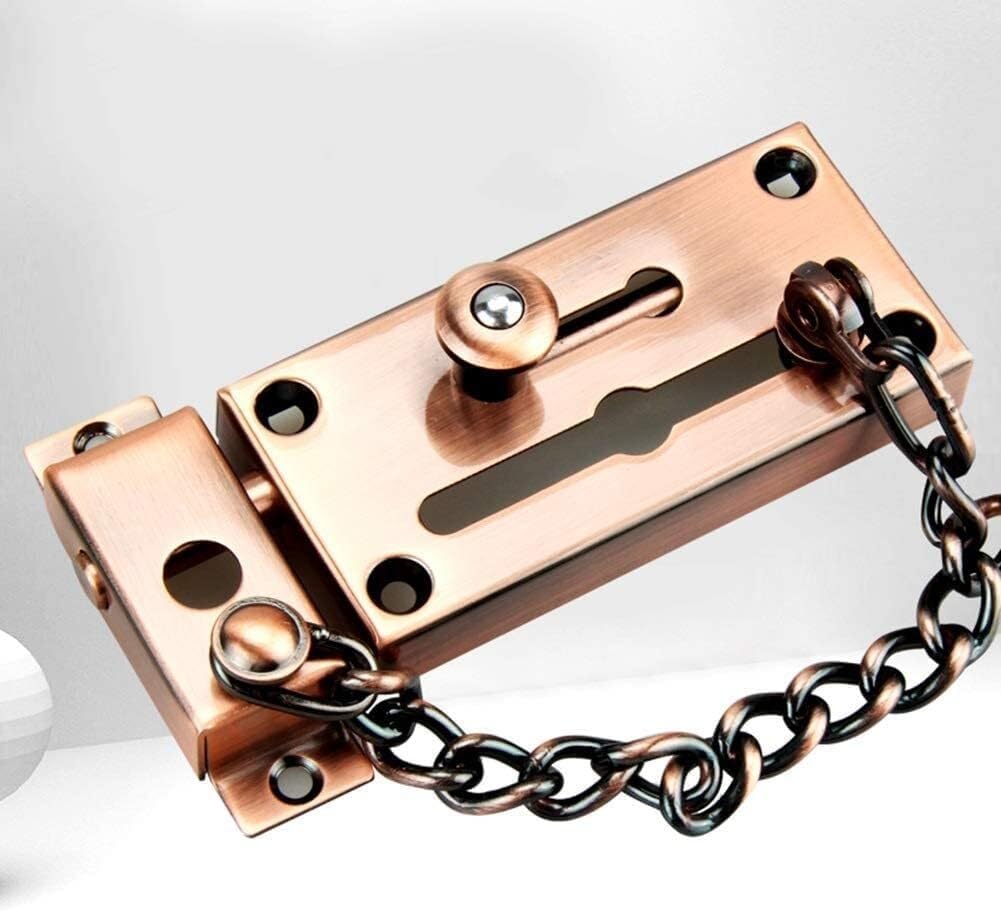 Cerradura antirrobo de seguridad para puerta, cierre de perno deslizante de acero inoxidable para puerta, hebilla de seguridad