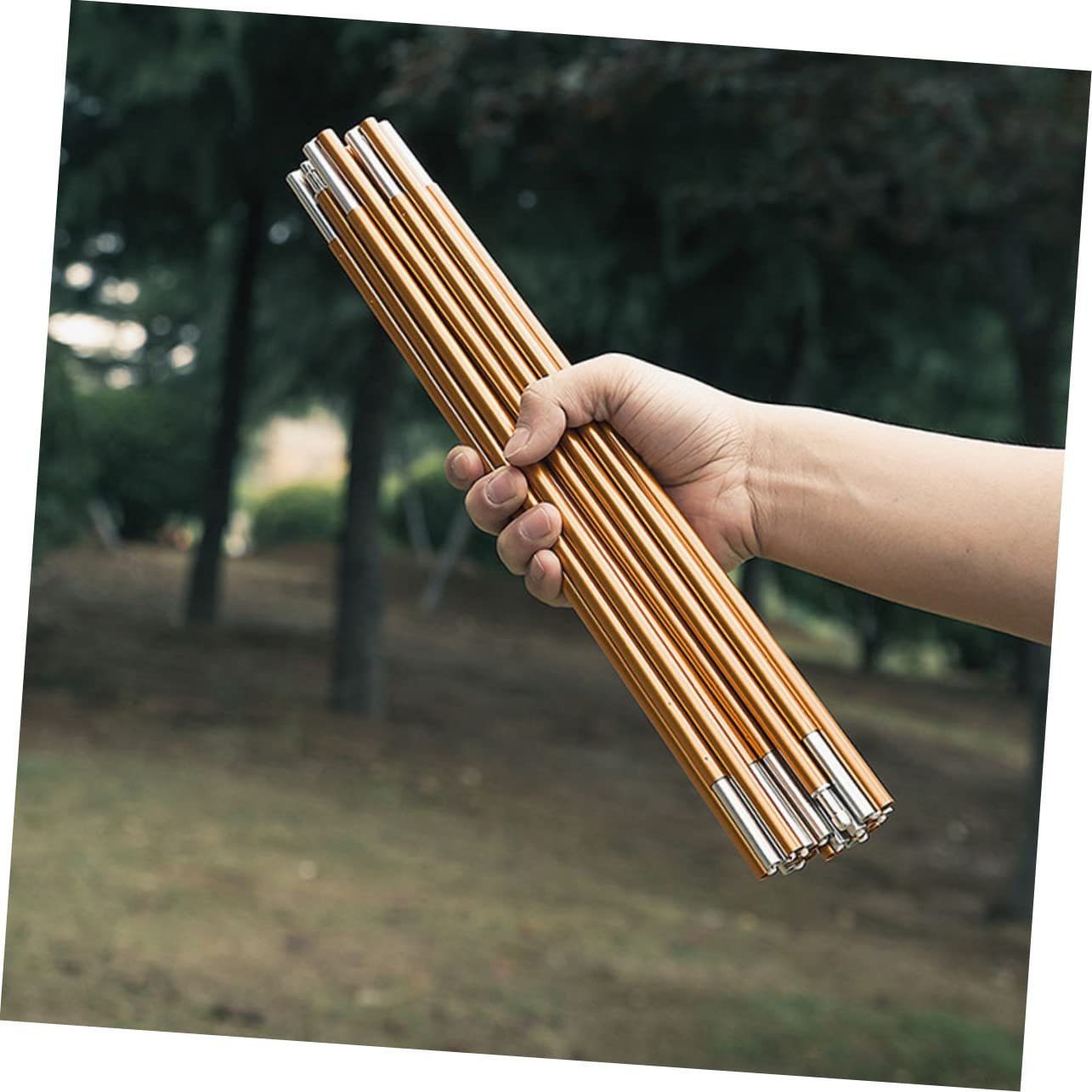 HEMOTON Zeltstangenpflock Faltbar Für Den Außenbereich Elastisch Zum Wandern Tragbar Königsstangen Camping Leichte Plane Für Camping Metallstangen Für Überdachungszeltstangen