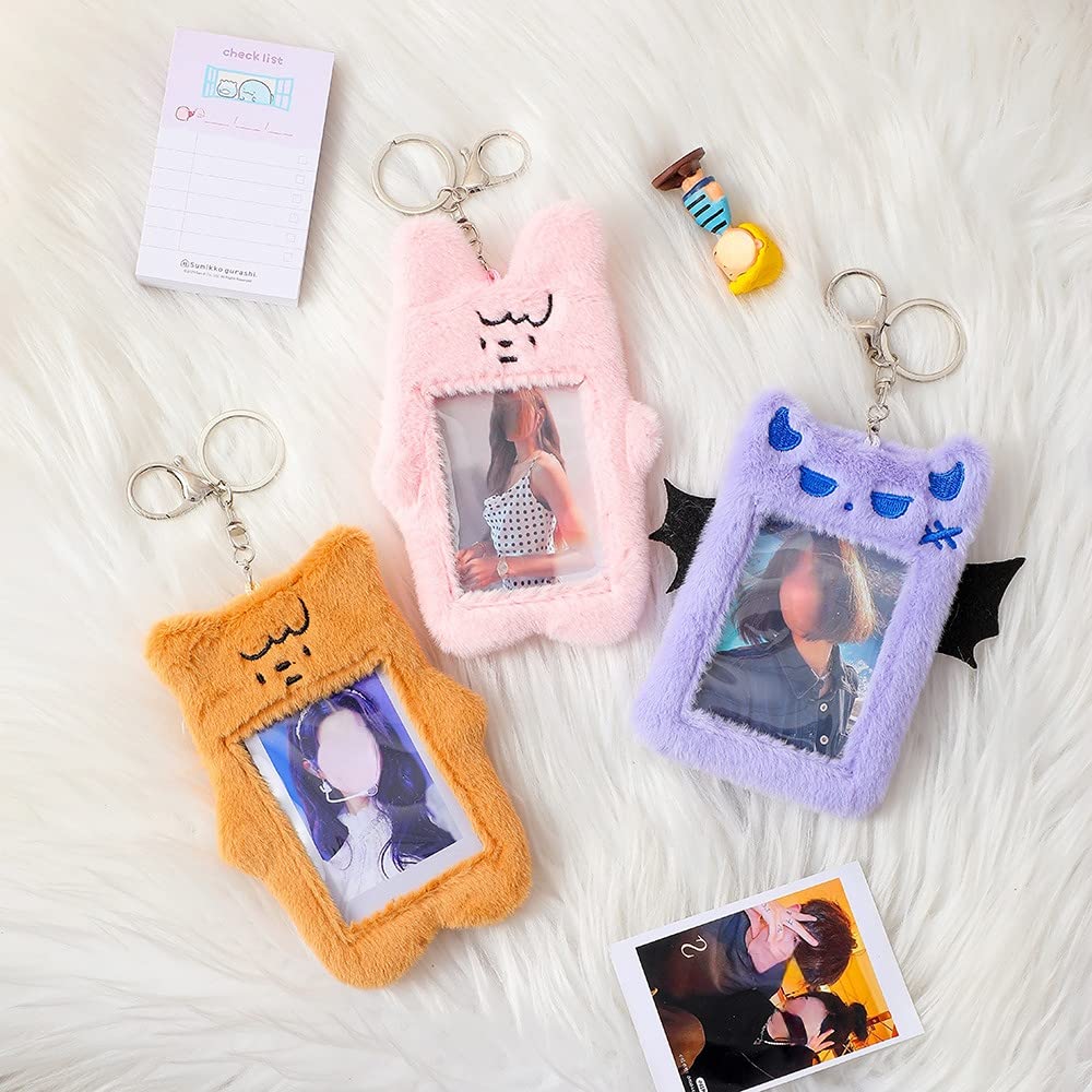 Amazon.com: Kawaii Photocard Holder Keychain Y2K Cute Plush