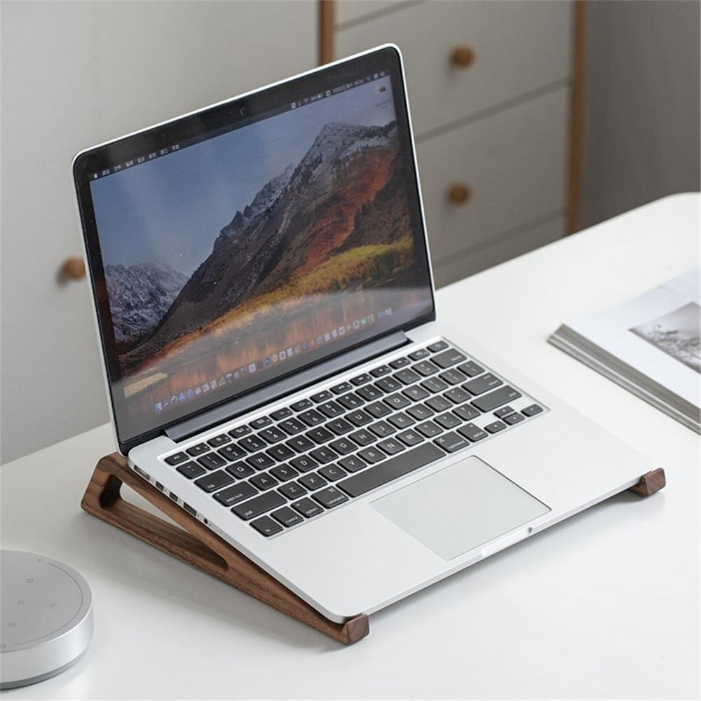 1 paio di supporti universali in legno for laptop, staffa raffreddamento portatile da 10"-17" tablet e notebook Supporto per Portatile