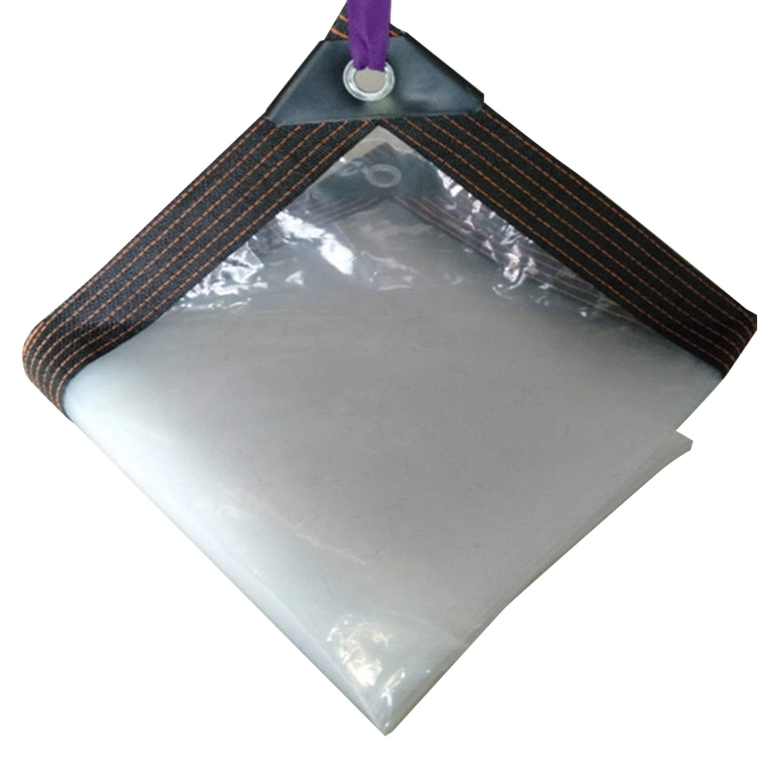 Copriscarpe in Tela Cerata Trasparente Impermeabile | con Occhielli e Cordino 1.8mx3m, 2mx3m, 3mx3m, 3mx4m | Coperture per mobili da Giardino Pergola, Portico, Gazebo, Piscina, Rettangolo