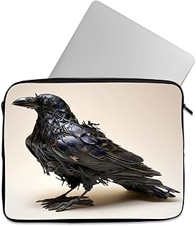 شنطة لاب توب كاجوال مطبوعة بسوستة من تات، مقاس 14 بوصة (668)، أسود