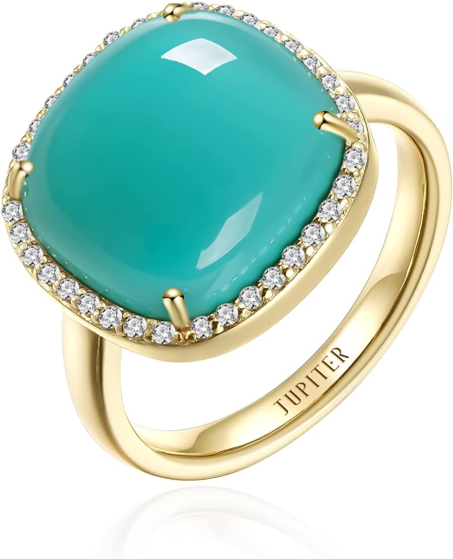 Jupiter Gemstone Women's Ring - Gemstone Women Ring, 0.47"/12mm Birthstone Rings Jewelry for Valentine's Day, Mother's Day, Birthday Jewelry