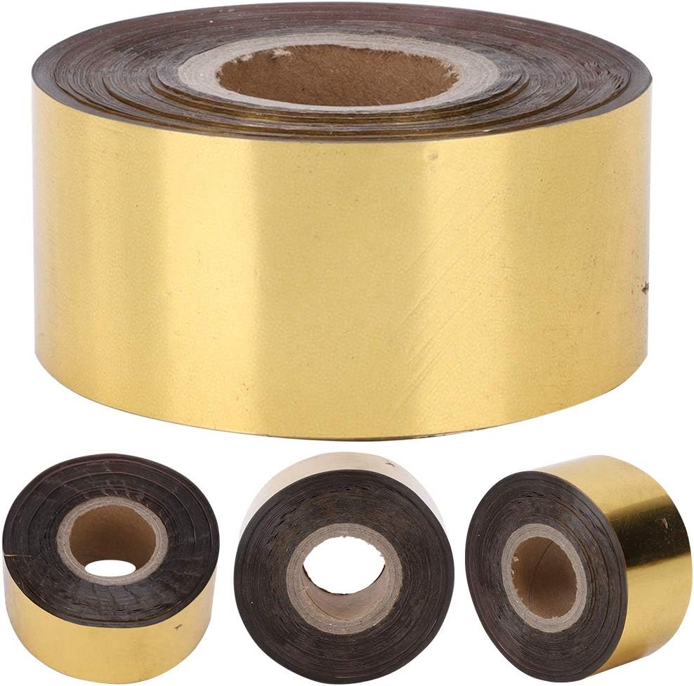 Yinuoday Hot Stamping Foil Paper with 1.2 x 400ft, Hot Foil Stamping Paper for Leather Bronzing Machine PU Heat Transfer Anodized Gilded Paper DIY Decoration for Cloth Package Box