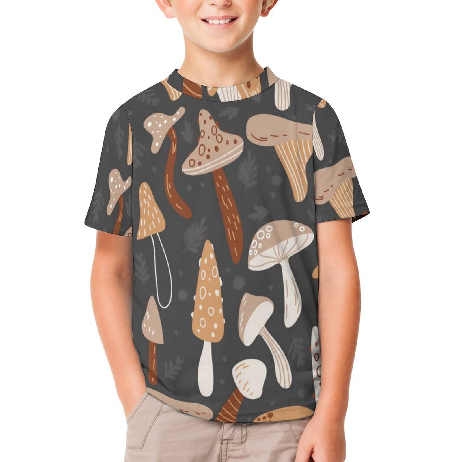 Amazon.co.jp: キッズTシャツ きのこ柄 キノコ柄 子供服 ティーシャツ 