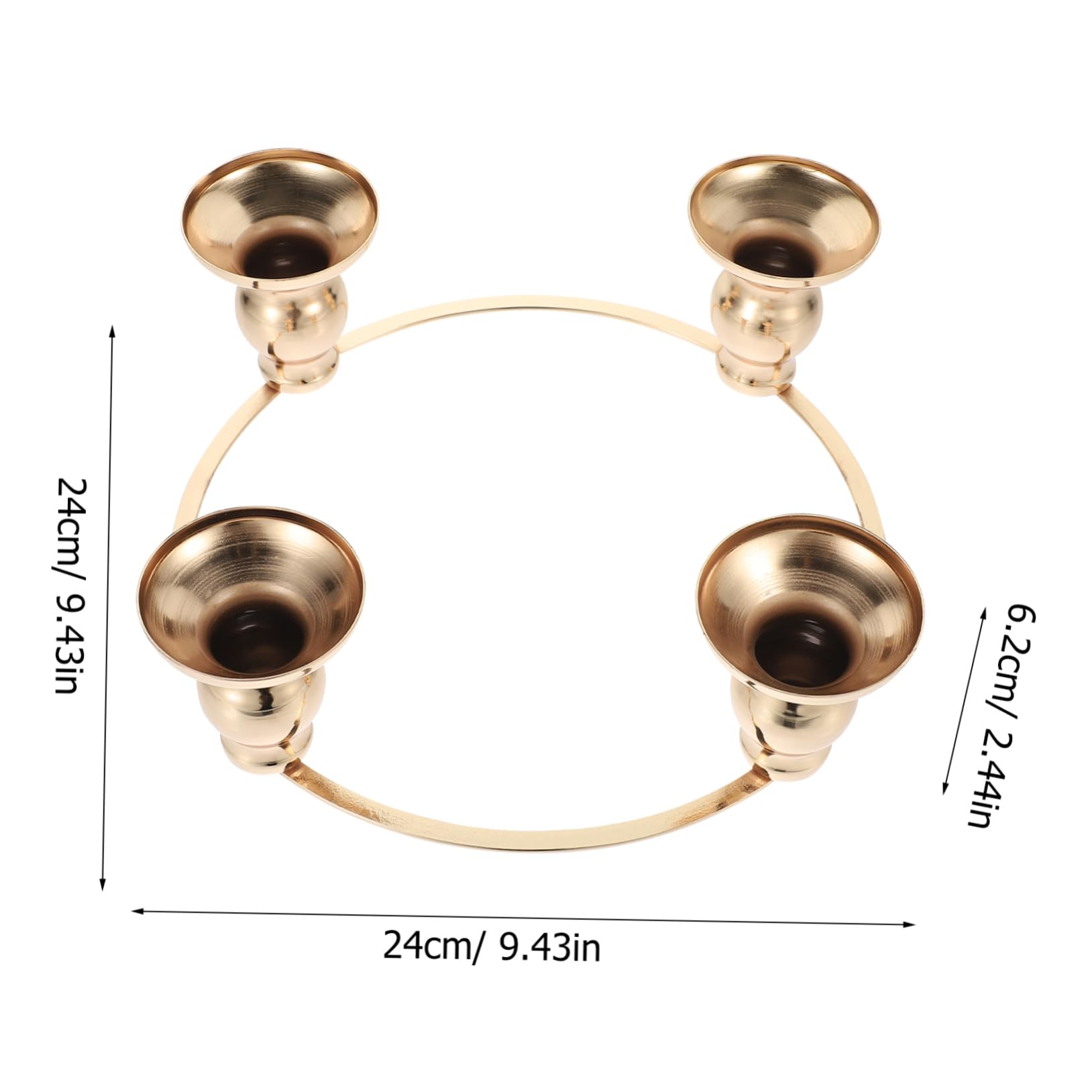 HOODANCOS Taper Candle Holder for Christmas Wreath Decoration Advent Candle Centerpiece Elegant Metal Table Accessory Design for Festive Home Decor