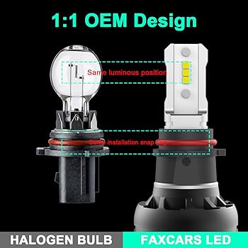 Amazon.com: FAXCARS PSX26W LED Fog Light Bulbs for 2015 2016