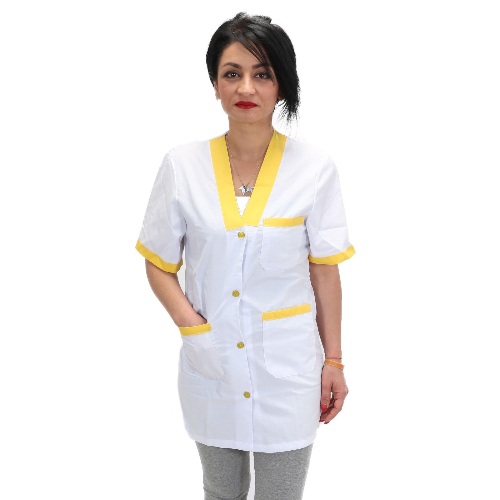 Camice Da Lavoro Donna - Per Alimentari, Supermercato, Macelleria - Comodo E Igienico
