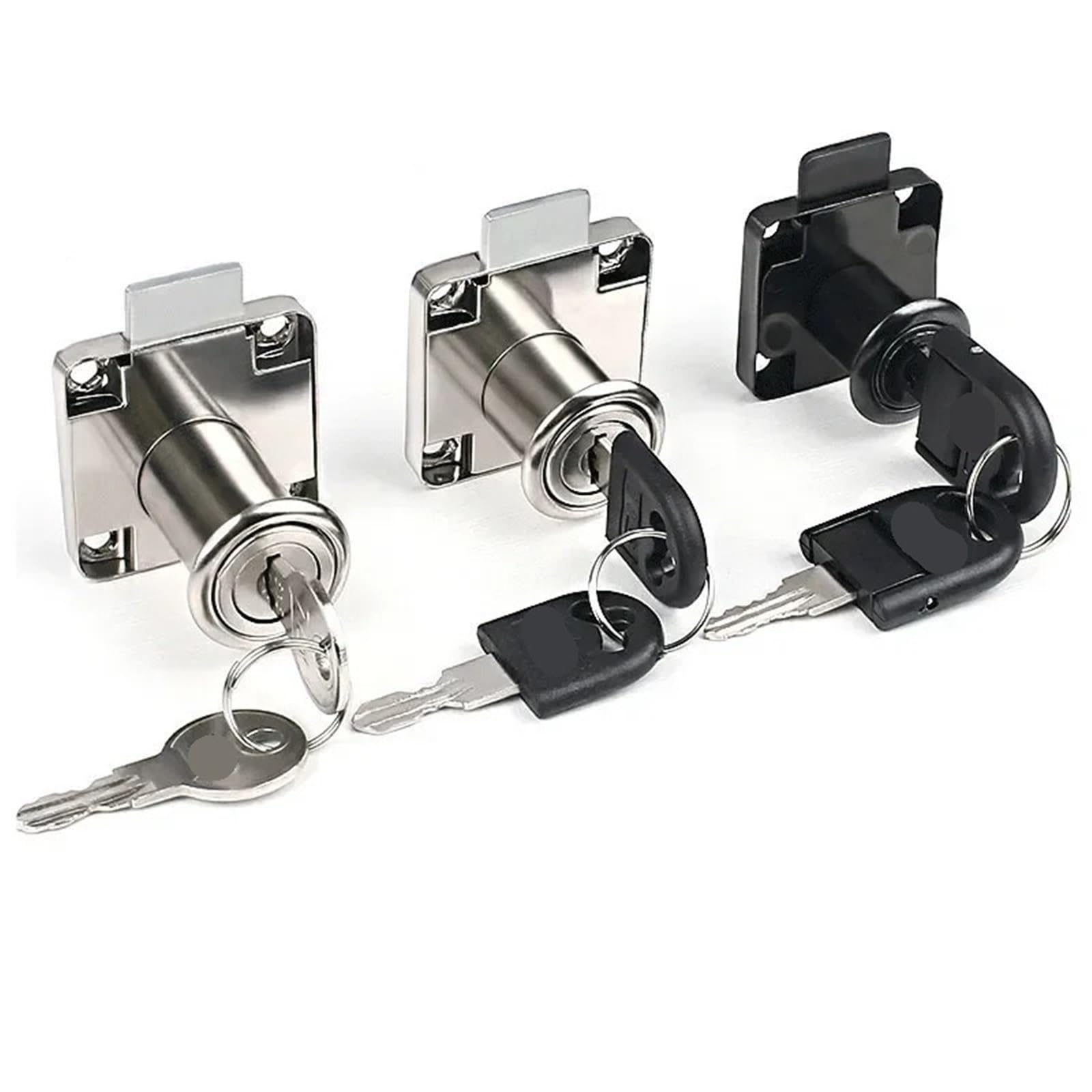 Jwvialel Black 16X21 Folding Cabinet Drawer Latch Furniture Door Lock Hardware Wardrobe Bedside Bookcase 1Pcs(Black 16X21 Folding)