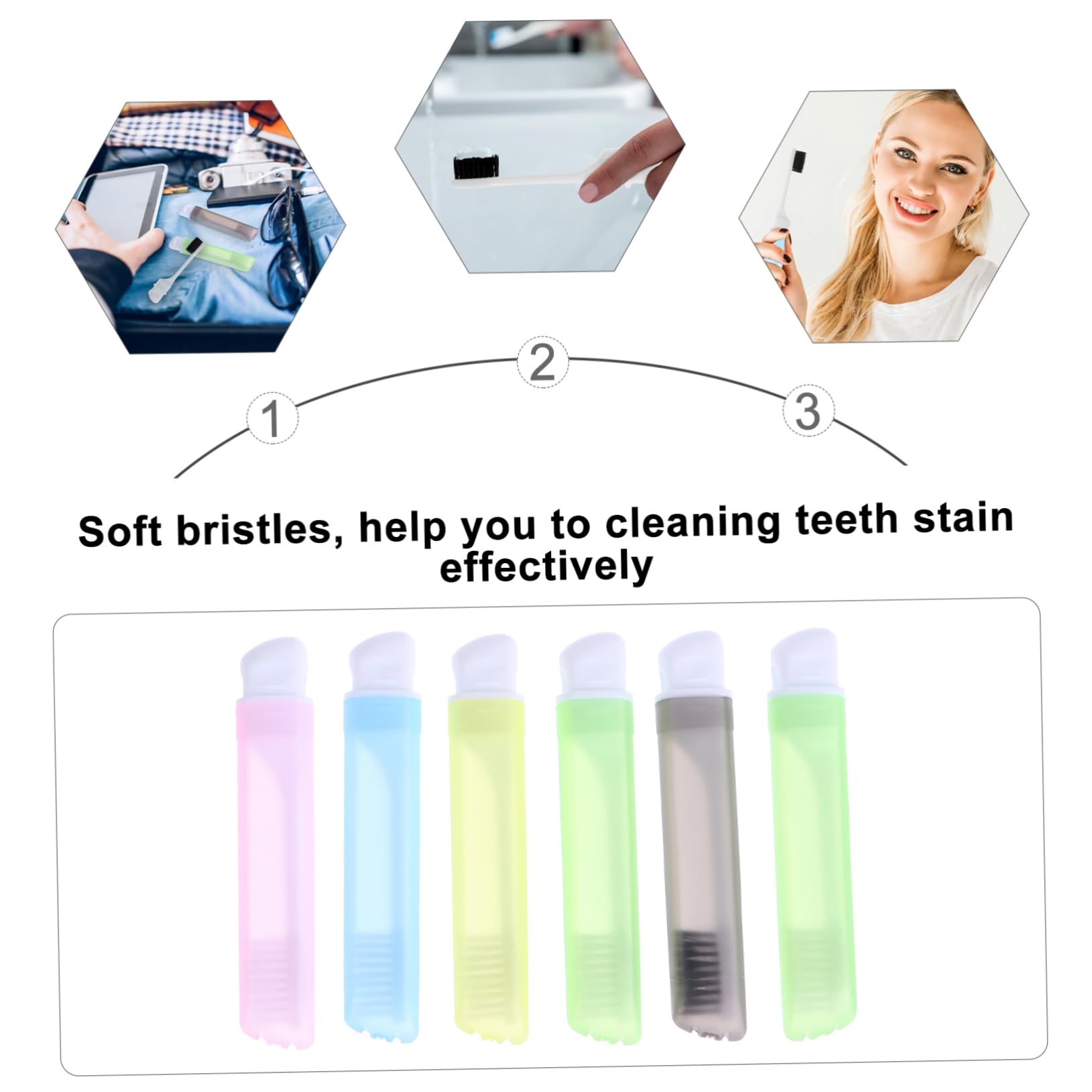Beavorty 18 Pezzi Spazzolino Portatile Pieghevole Spazzolini Da Viaggio Spazzolino A Setole Morbide Spazzolini Da Denti Per Adulti Kit Da Campeggio Gengive Sensibili Kit Da
