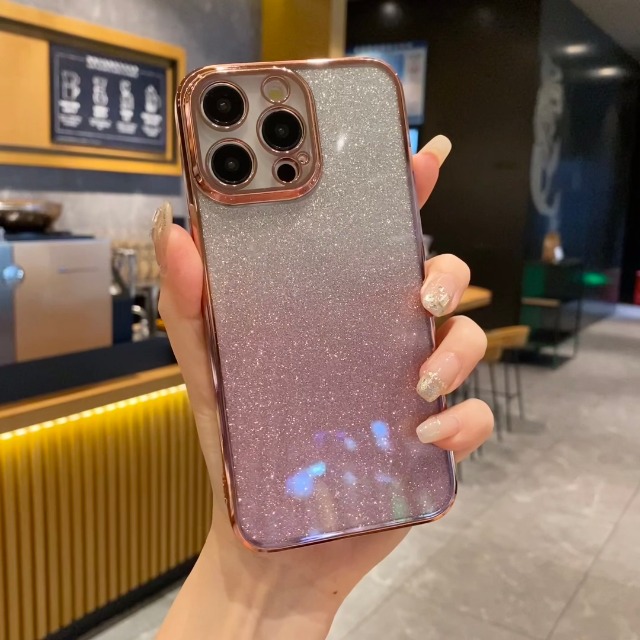 Custodia Motorola Moto G72 Morbida Rosa Glitter Con Fiori E Silicone Trasparente Antiurto