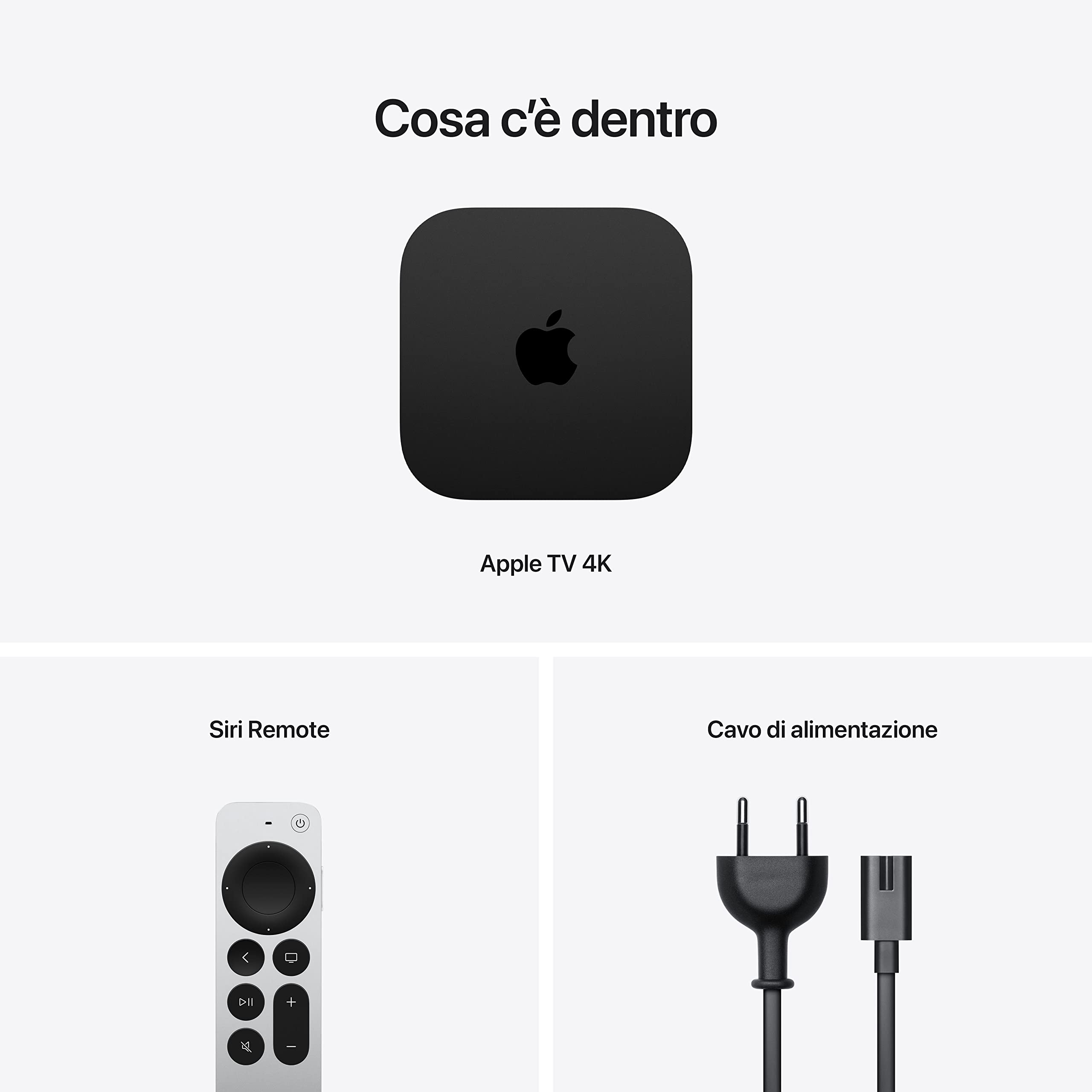 Apple 2022 Apple TV 4K Wi‑Fi + Ethernet con 128GB di archiviazione (3ª generazione)