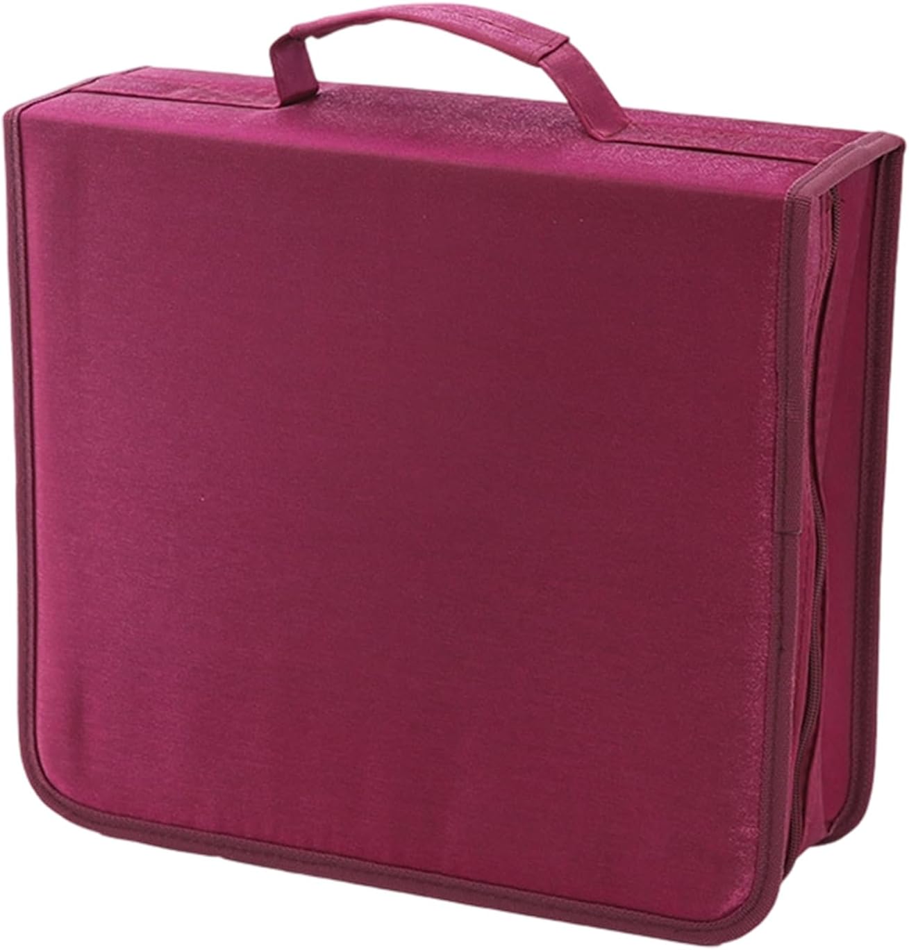 Mjaie High Capacity Storage Organization Holds 256/384 Discs Nonwoven Fabric Lightweight Portable Booklet Album Box Portable Disc Case for Travel