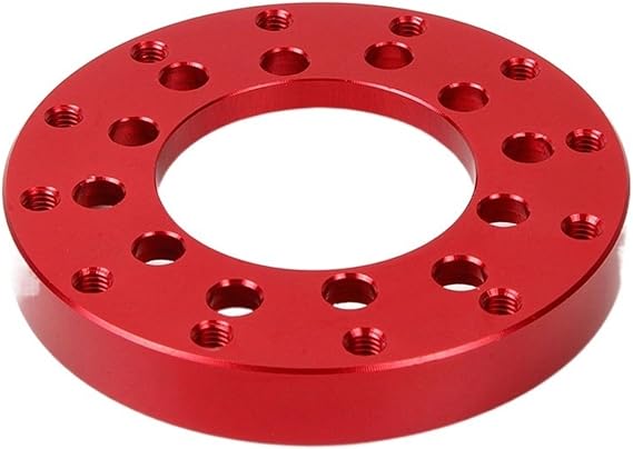 Aluminum Alloy Steering Wheel Adapter Plate for Logitech G25, G27 G920 Base 70mm Mount Lightweight Design Black Red Gamer(Black)